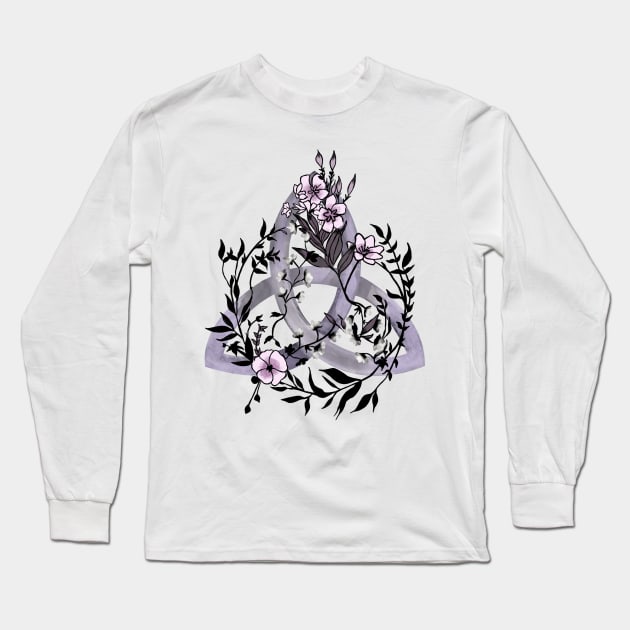 The Triquetra Long Sleeve T-Shirt by Witchling Art